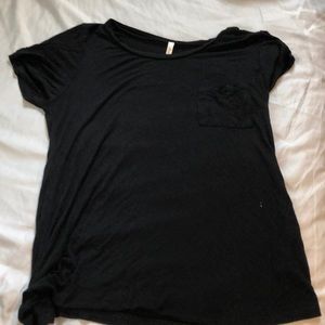 a basic black t-shirt